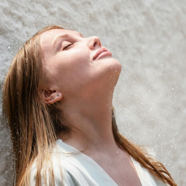 вдишване на солни аерозоли